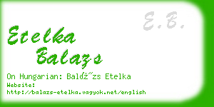 etelka balazs business card